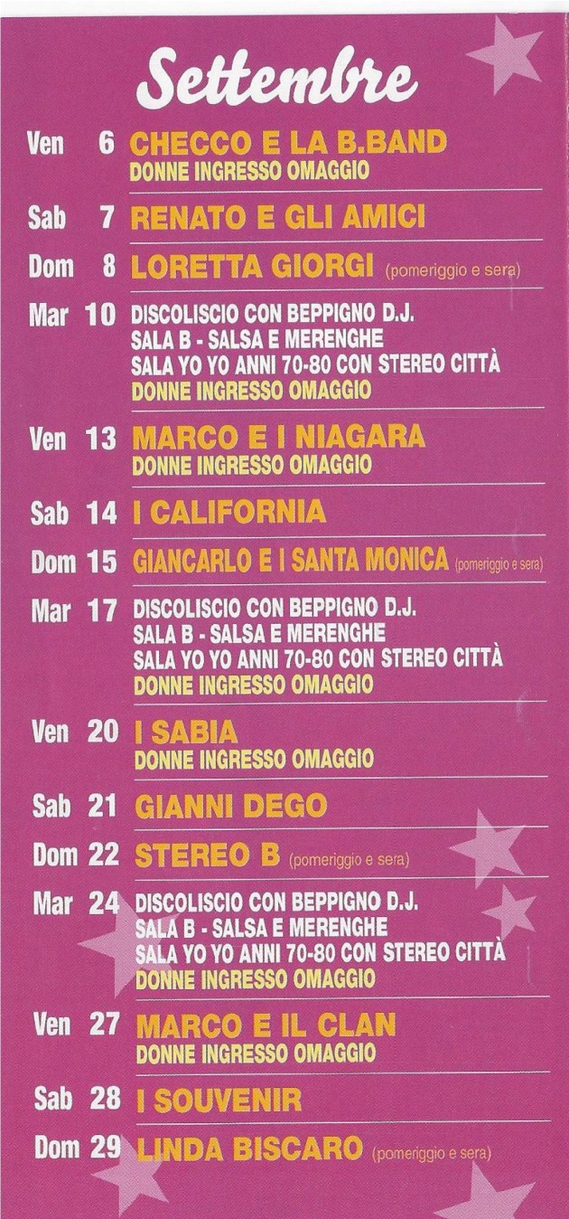 HOLLYWOOD SETTEMBRE