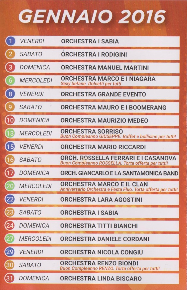 ORCHESTRE GENNAIO 2016