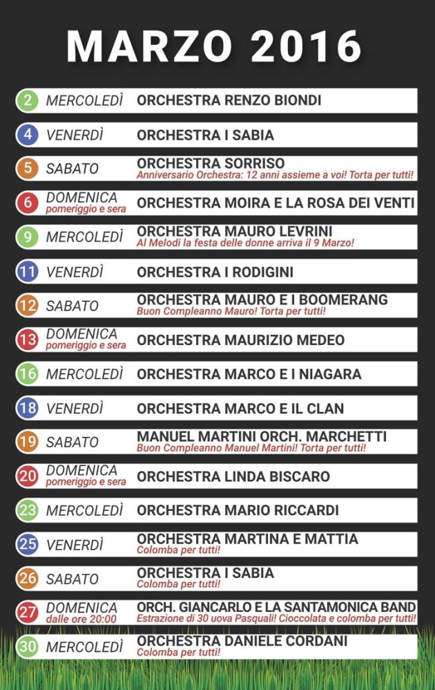 MELODI MARZO 2016