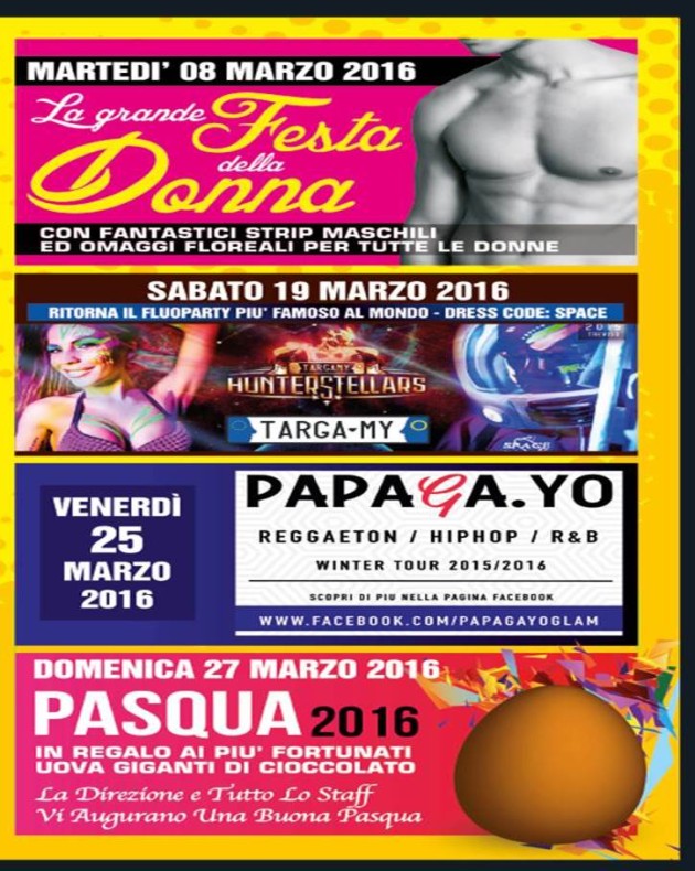 PALMARIVA EVENTI MARZO 2016