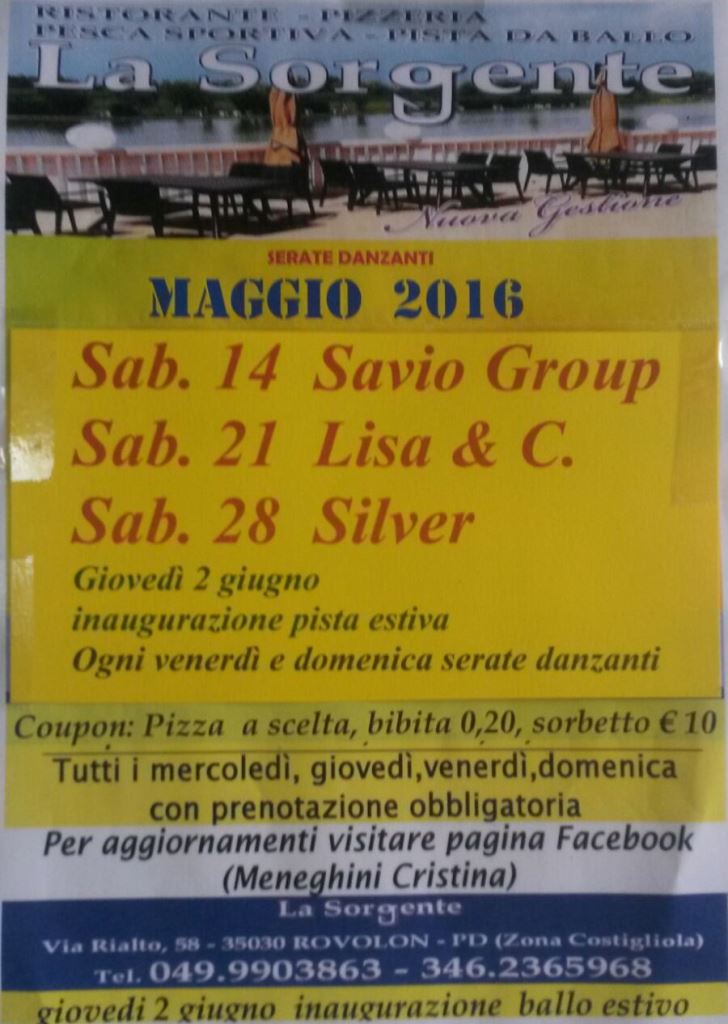 LA SORGENTE MAGGIO 2016