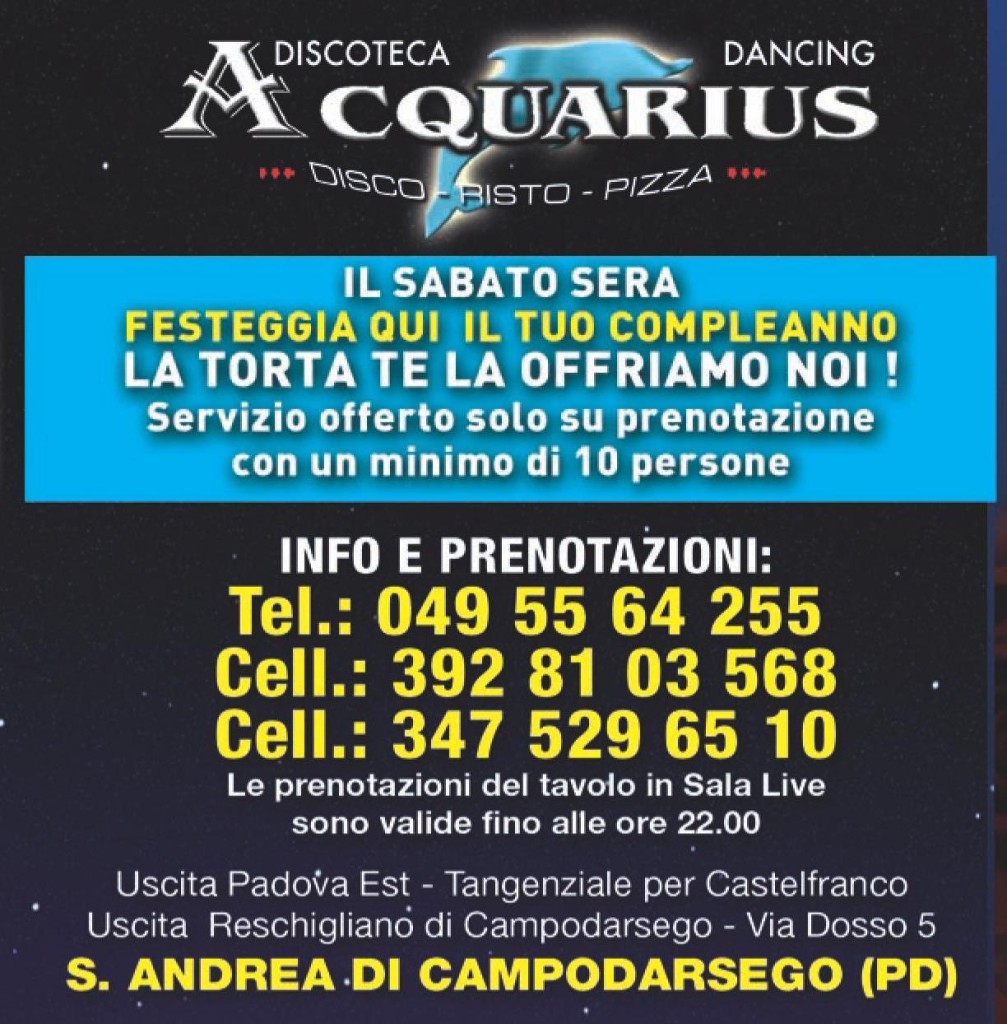 acquarius 1 ottobre 2016