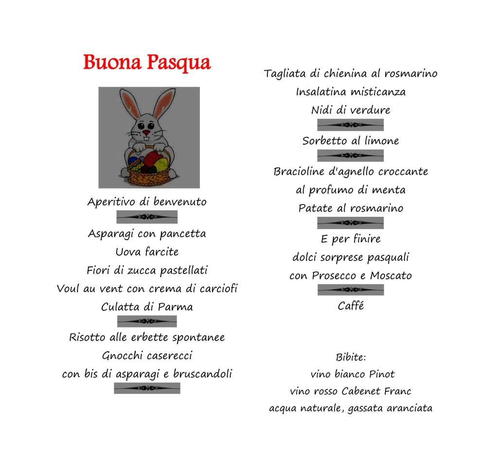 Menù di Pasqua 201701