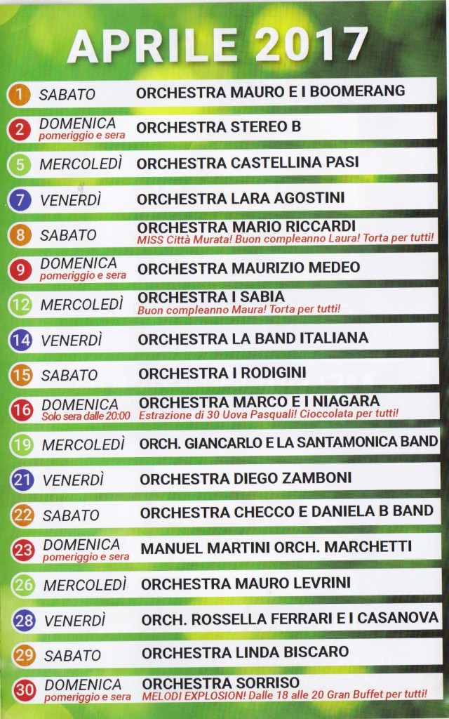 orchestre aprile 2017