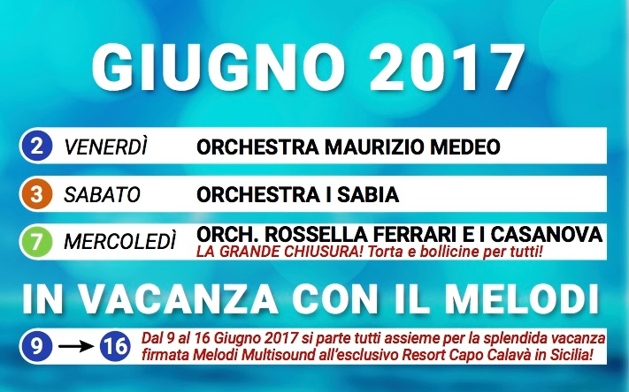 giugno 17 orchestre