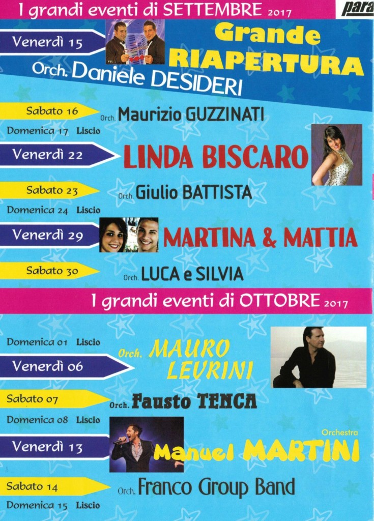 Paradiso settembre- ottobre 2017