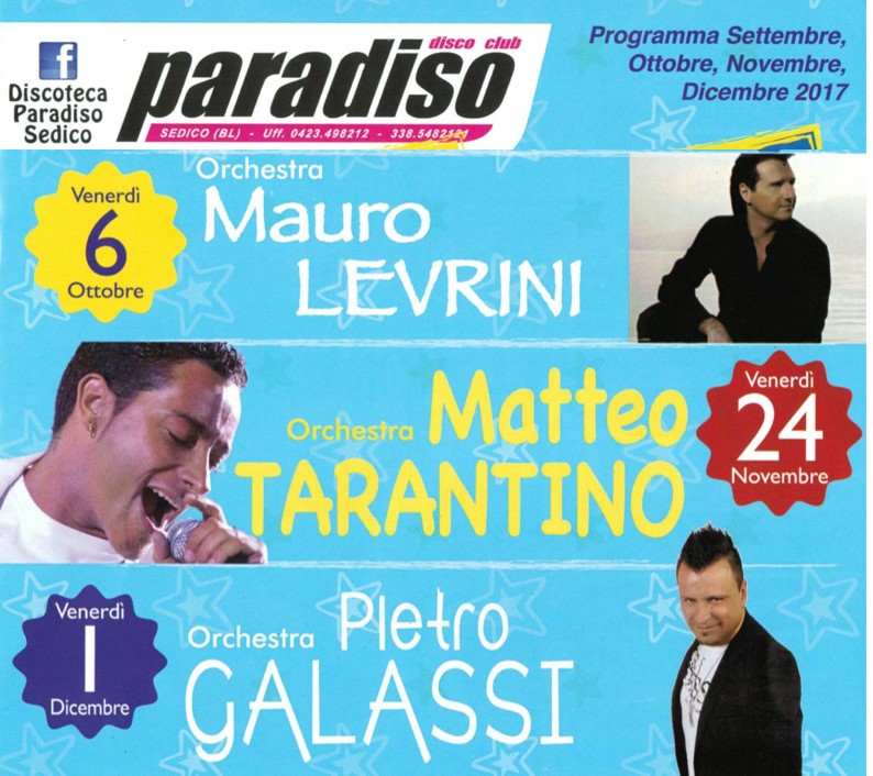 PARADISO EVENTI OTT-DIC2017