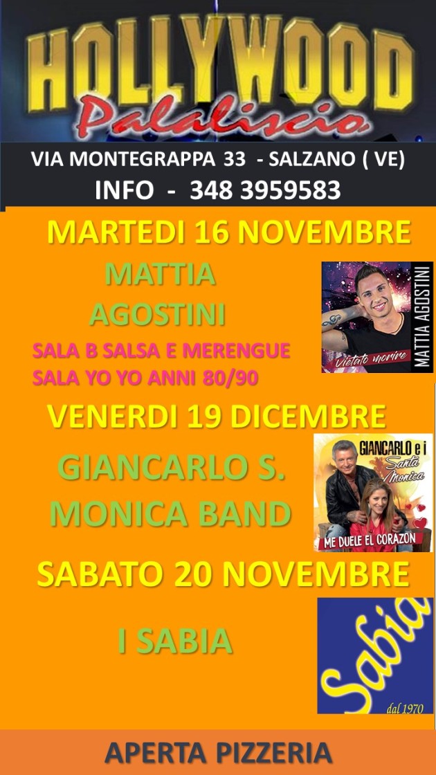 HOLLYWOOD DAL 15 AL 21 NOVEMBRE