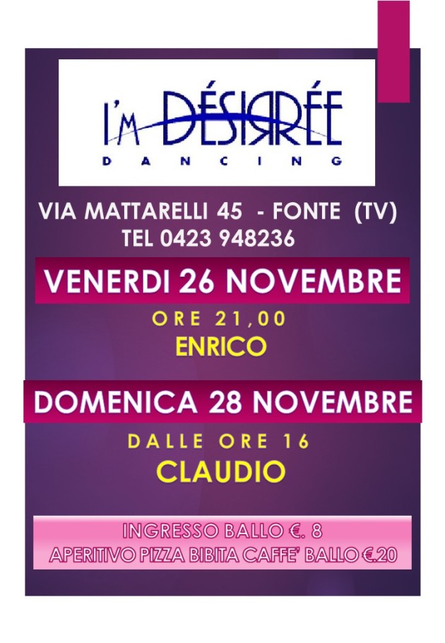 IM DESIREE DAL 26