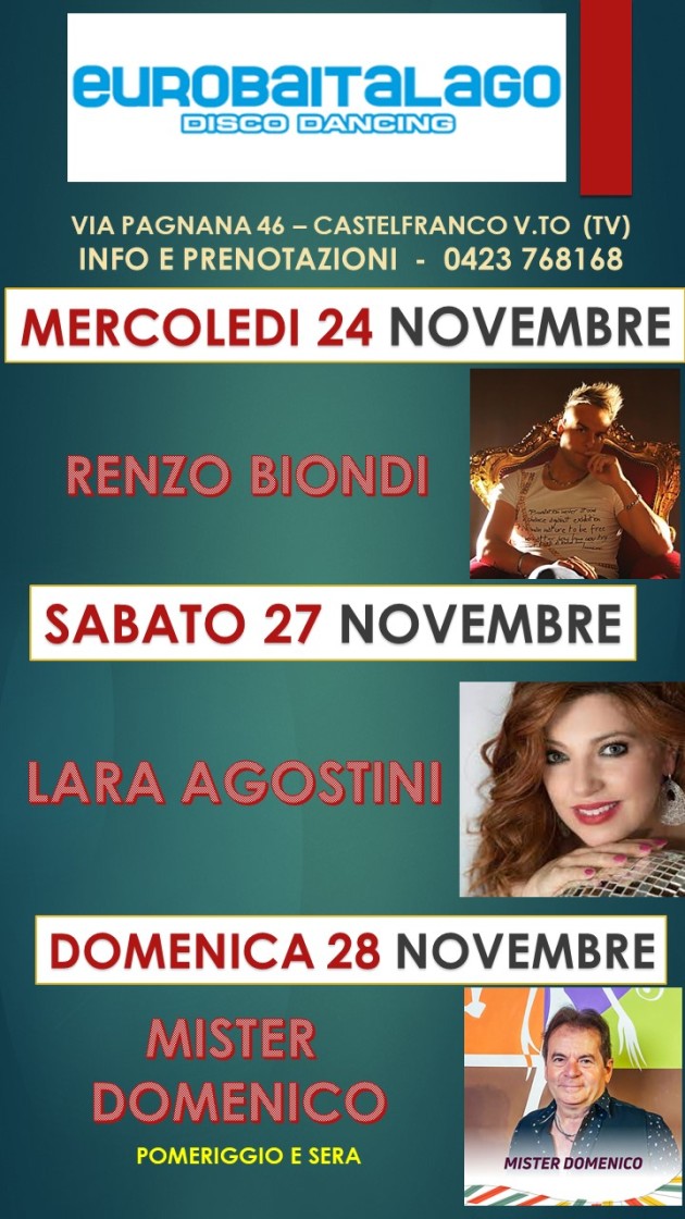 SETT EUROBAITA DAL 22 AL 28 NOVEMBRE