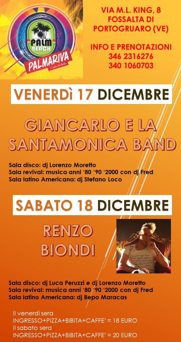 PALMARIVA  DAL 13 DICEMBRE