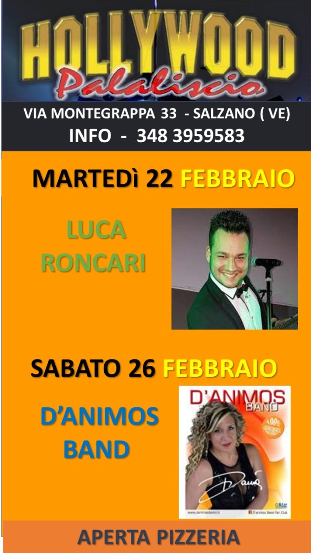 HOLLYWOOD DAL 21 FEB