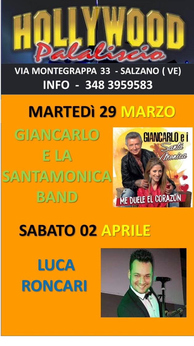 HOLLYWOOD DAL 29  MARZO