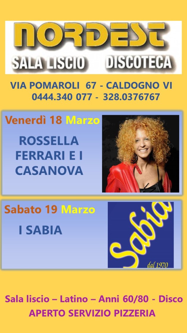 NORDEST DAL 16 MARZO