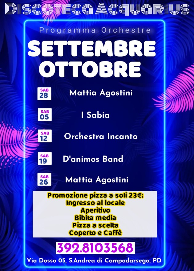 acquarius settembre ottobre 2024